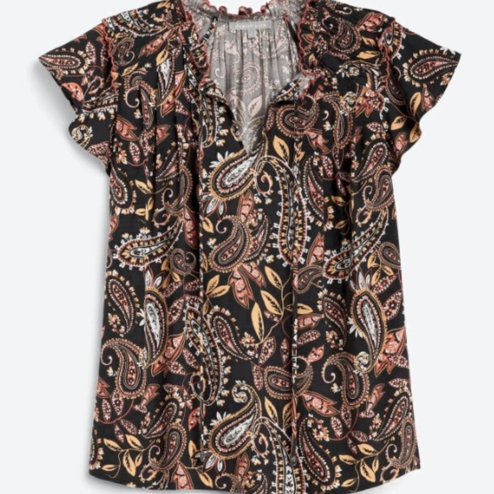 Daniel Rainn - Teresa Flutter sleeve tie neck blouse